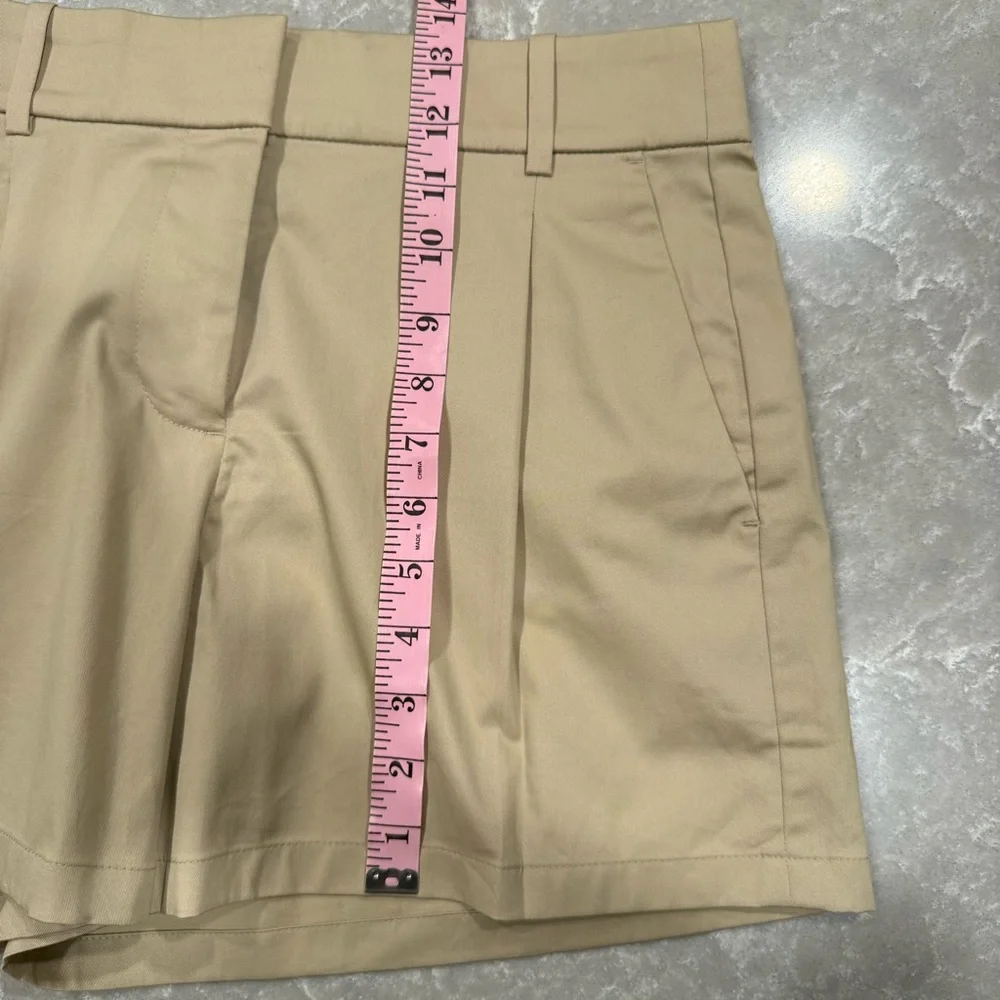J.Crew Tan Pleated Dress Shorts Size 2 High Rise